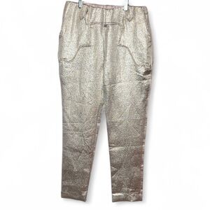 Blue B Collection Western Metallic Gold Pants. Size M